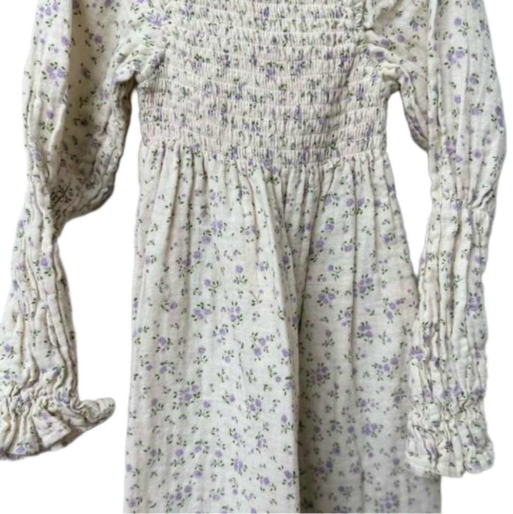 GIRLS CLASSIC COTTON FLORAL DRESS SIZE 3-4Y - Picture 7 of 10